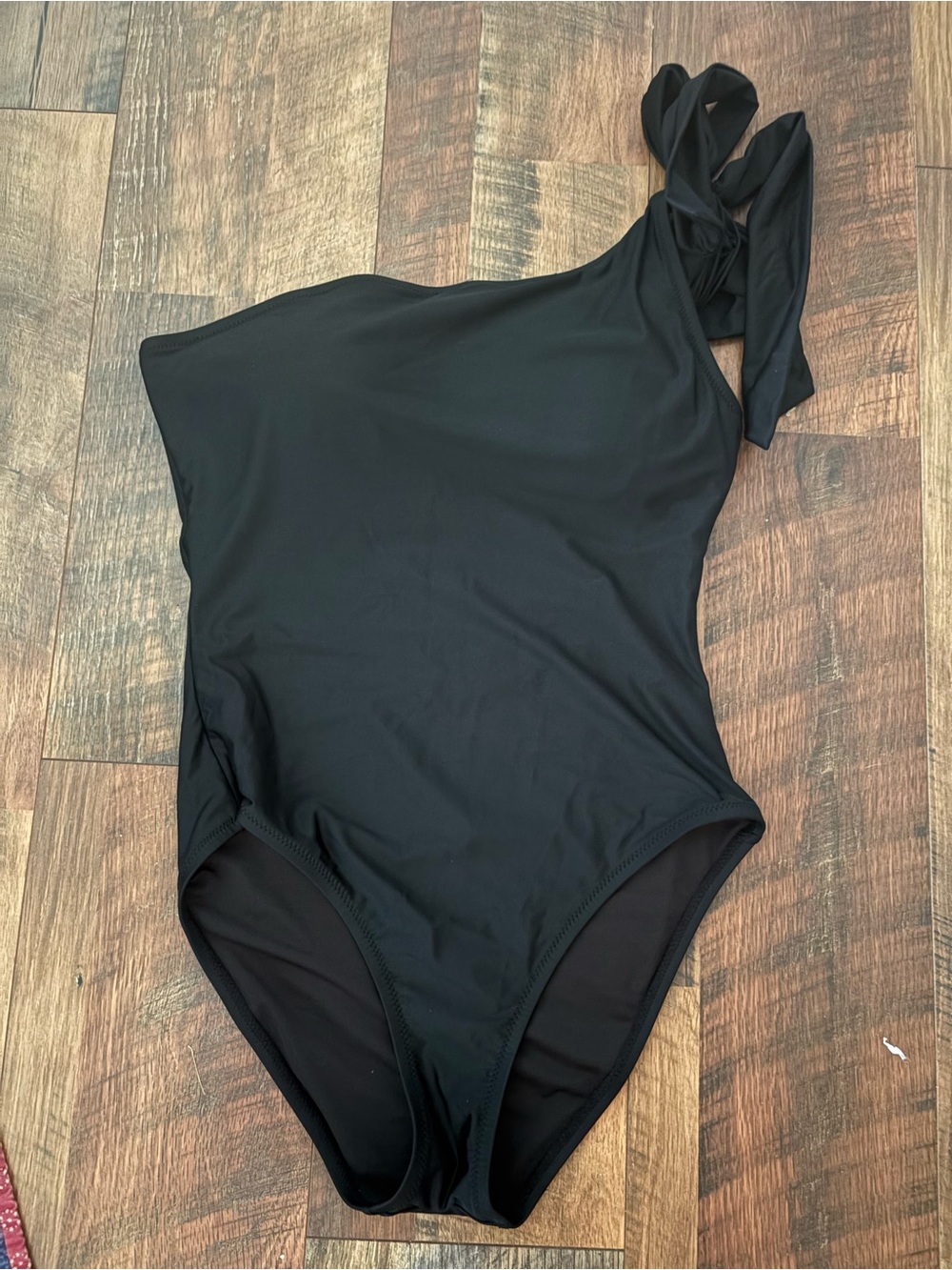 One-Shoulder Black J. Crew Size 12 One Piece Swimsuit
